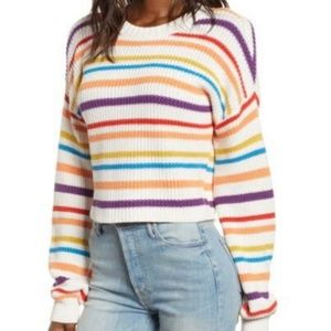 🆕️ BP multistriped Cotton Crop Sweater.